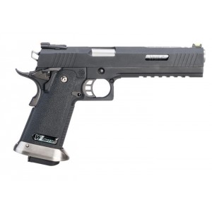 Страйкбольный пистолет WE COLT M1911 Hi-Capa 6 IREX Competition, металл, дл. рамка, компенсатор, RIS, WE-H018WETA2-BKSV